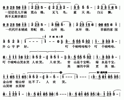 山笑水笑人欢笑简谱(歌词)-张也吕继宏演唱-秋叶起舞记谱上传