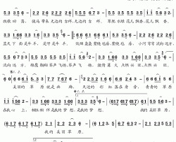 青青草原简谱(歌词)-乌兰托娅演唱-王wzh曲谱