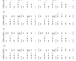 蜗牛与黄鹂鸟钢琴简谱-数字双手-林建昌