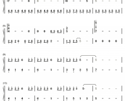 哪吒钢琴简谱-数字双手-贰婶