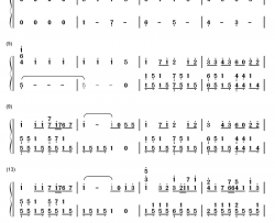 古老的大钟钢琴简谱-数字双手-平井坚