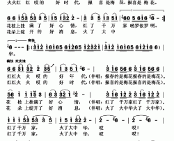 梅开盛世简谱(歌词)-许岚岚演唱-秋叶起舞记谱上传