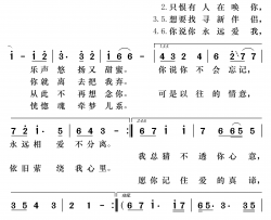 舞伴泪影简谱(歌词)-邓丽君演唱-谱友卢常安上传