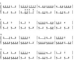 卖汤圆钢琴简谱-数字双手-卓依婷