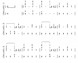 秒速5センチメートル钢琴简谱-数字双手-天门