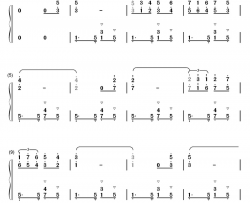 鸽子钢琴简谱-数字双手-伊拉蒂尔