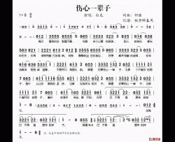 伤心一辈子简谱(歌词)-白龙演唱-桃李醉春风记谱