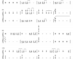 练习钢琴简谱-数字双手-刘德华