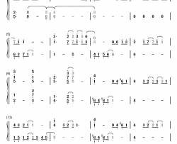 约会大作战（date a live）第九话插曲钢琴简谱-数字双手-坂部刚