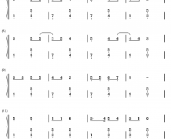 七色光钢琴简谱-数字双手-徐锡宜