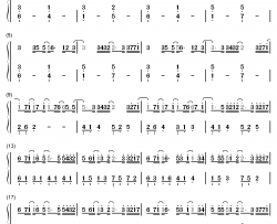 既视感钢琴简谱-数字双手-冯提莫