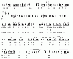 我爱祖国祖国爱我简谱(歌词)-陈歌华演唱-秋叶起舞记谱