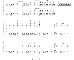 ソラノネ钢琴简谱-数字双手-ZAQ