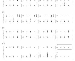 风屿钢琴简谱-数字双手-埋葬