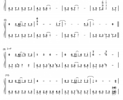 暗香简单版钢琴简谱-数字双手-沙宝亮