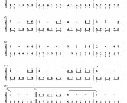 仙境钢琴简谱-数字双手-班得瑞