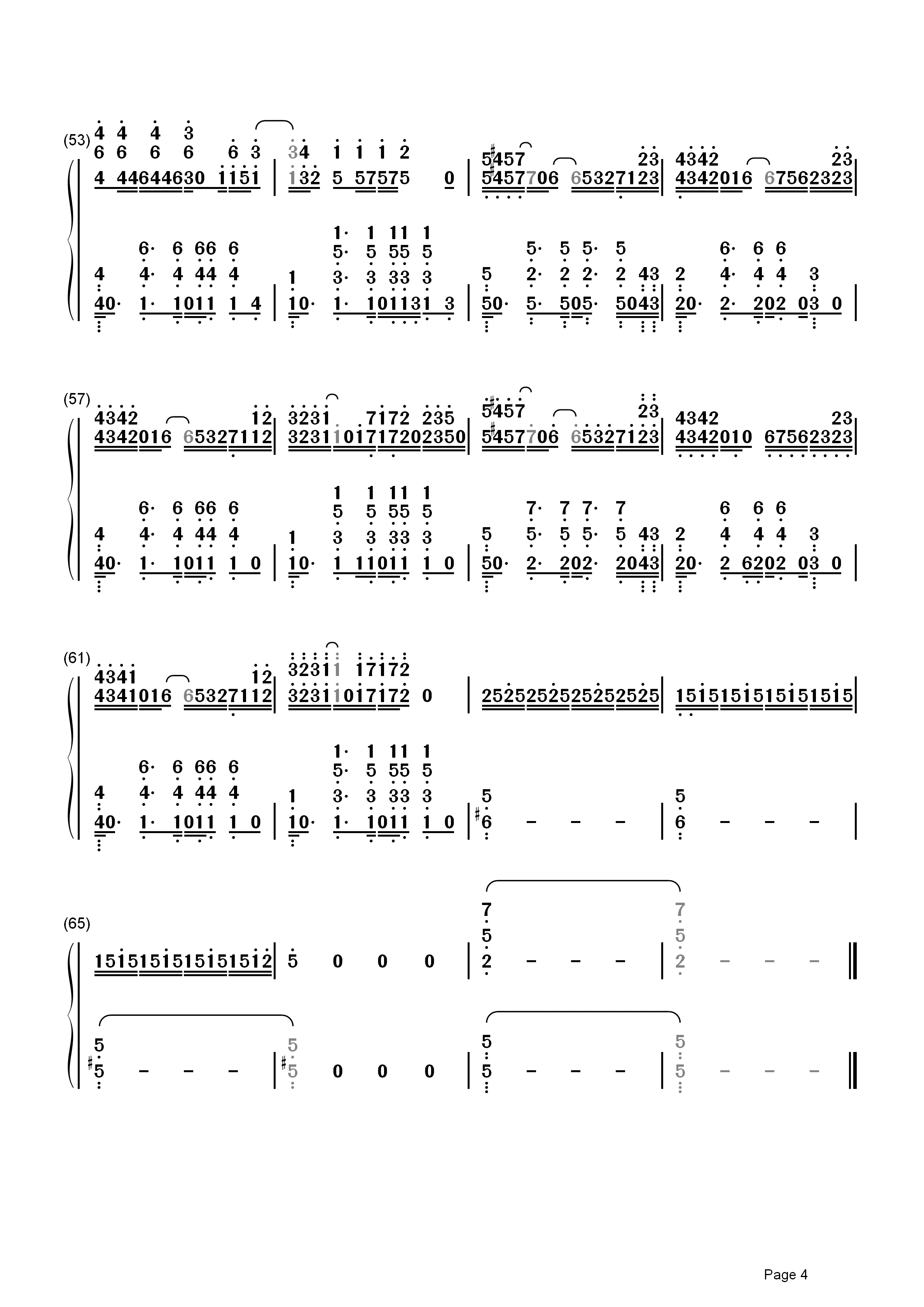 Atlas简谱 Coldplay 电影 饥饿游戏：星火燎原主题曲4