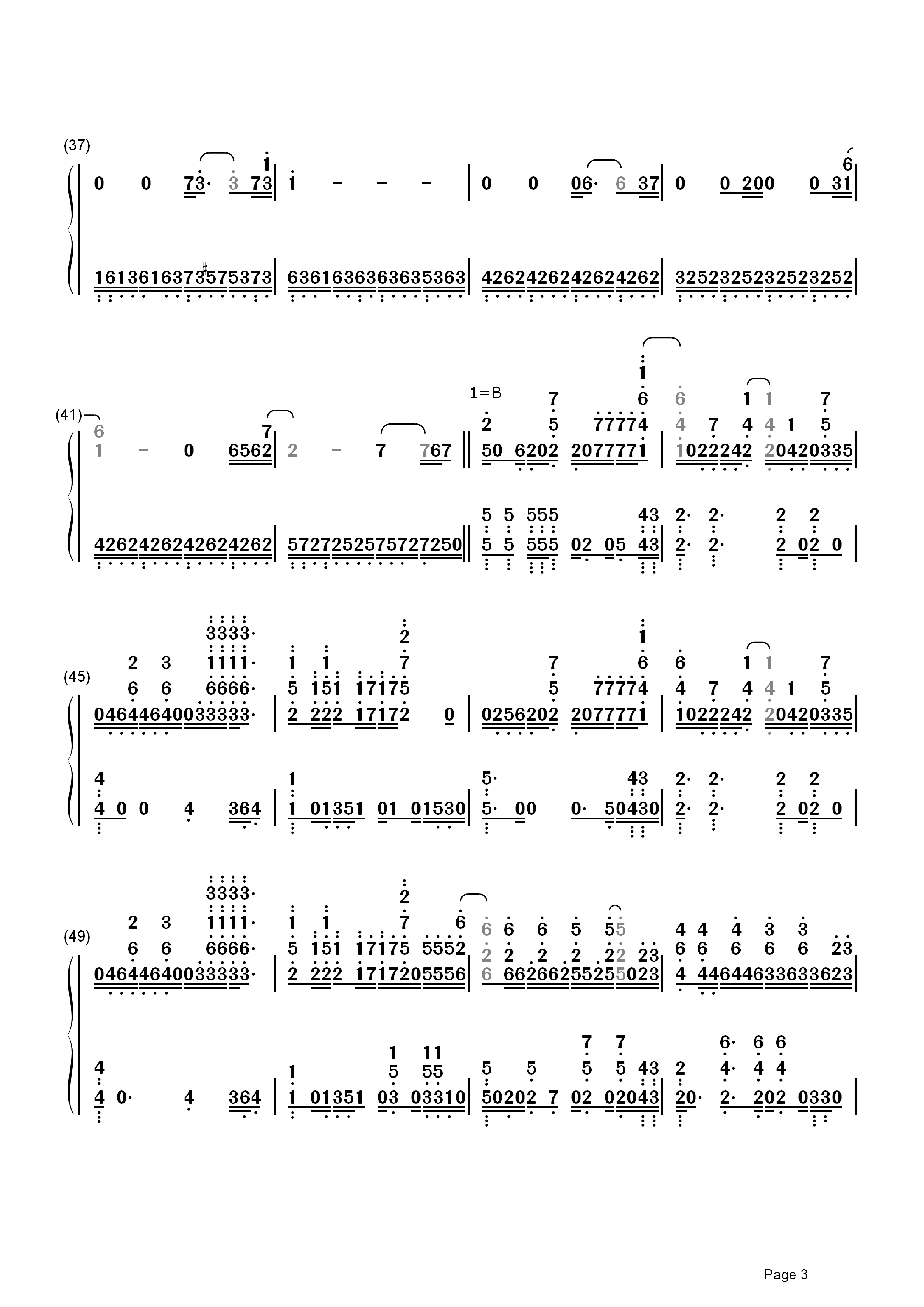 Atlas简谱 Coldplay 电影 饥饿游戏：星火燎原主题曲3