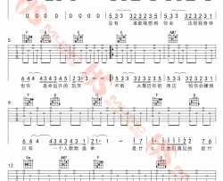 过客吉他谱-阿涵-C调弹唱谱-高清图片谱