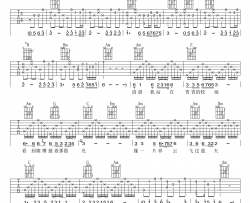 天路吉他谱-韩红-C调六线谱-高清图片谱