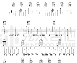 与我无关吉他谱 阿冗 G调弹唱谱