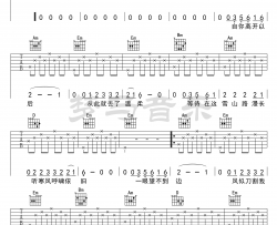西海情歌吉他谱-刀郎-G调弹唱谱-吉他演示视频