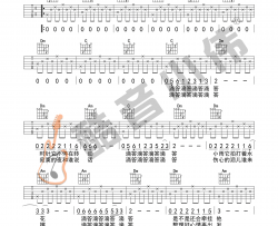 滴答吉他谱-C调简单版-吉他弹唱入门-教学视频