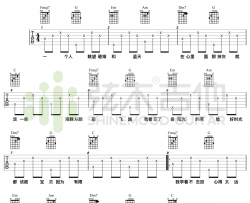 心墙吉他谱 林俊杰/郭静 C调弹唱六线谱