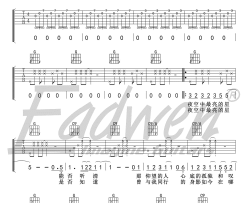 夜空中最亮的星吉他谱 G调教学  弹唱谱