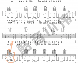 如果没有你吉他谱-莫文蔚-C调简单版-高清弹唱谱